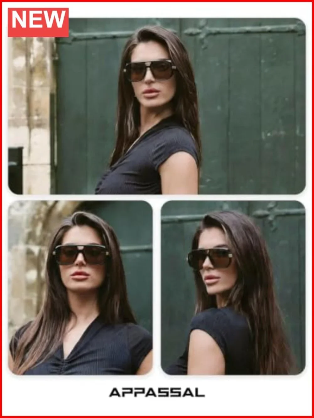 Retro Square Aviator Polarized Sunglasses Oversized Unisex Shades